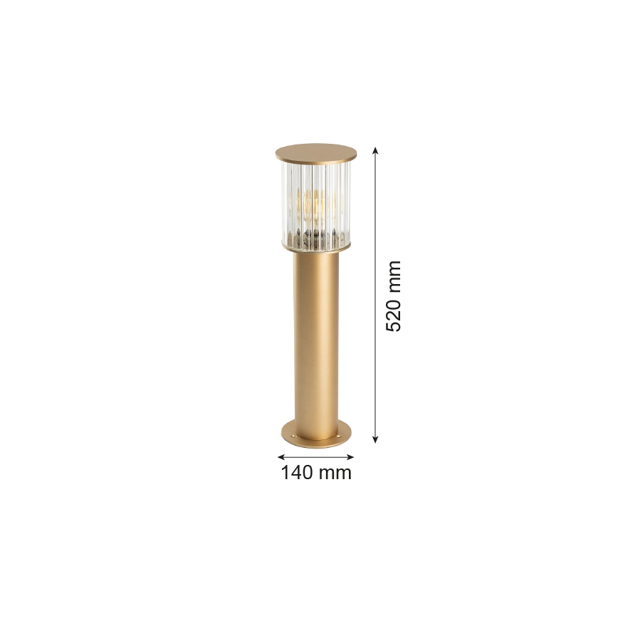 Argon 8753 - Lampada da esterno NORFOLK 1xE27/15W/230V IP44 52cm oro