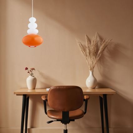 Argon 8822 - Lampadario a sospensione con filo DIEGO 1xGU10/5W/230V bianco/arancione