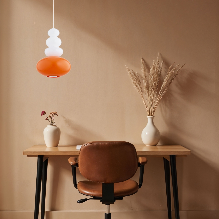 Argon 8822 - Lampadario a sospensione con filo DIEGO 1xGU10/5W/230V bianco/arancione