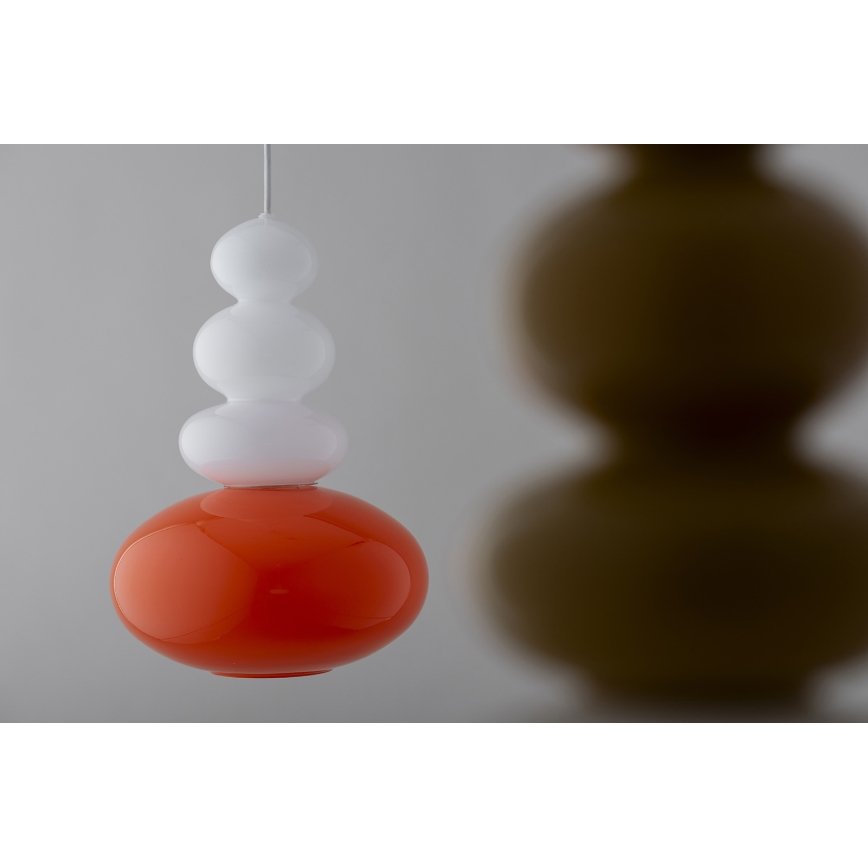 Argon 8822 - Lampadario a sospensione con filo DIEGO 1xGU10/5W/230V bianco/arancione