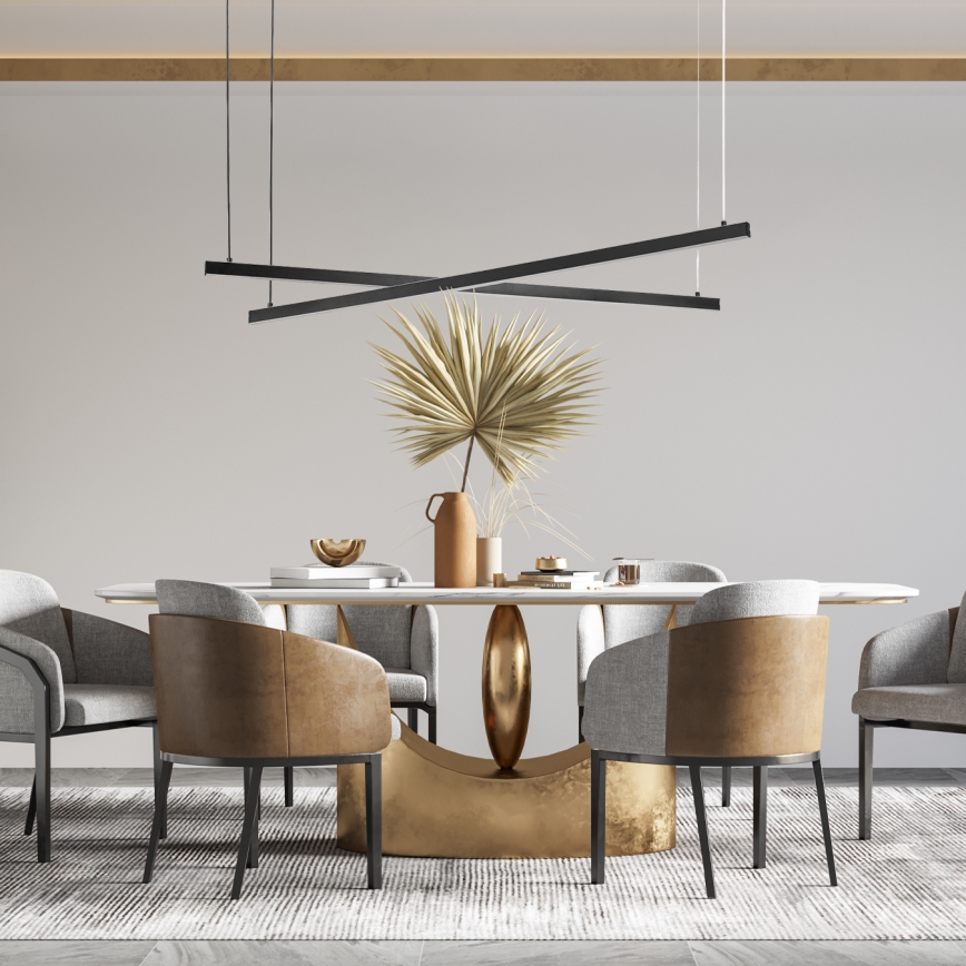 Argon 8838 - Lampadario LED a sospensione con filo MIAMI LED/74W/230V 3000K nero