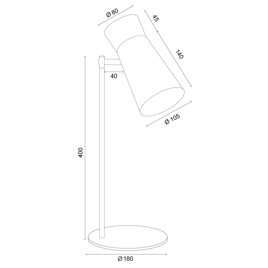 Argon 8872 - Lampada da tavolo LORD 1xE14/7W/230V grigia