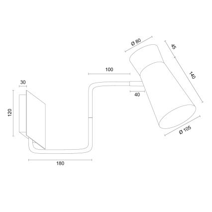 Argon 8879 - Lampada da parete LORD 1xE14/7W/230V bianca