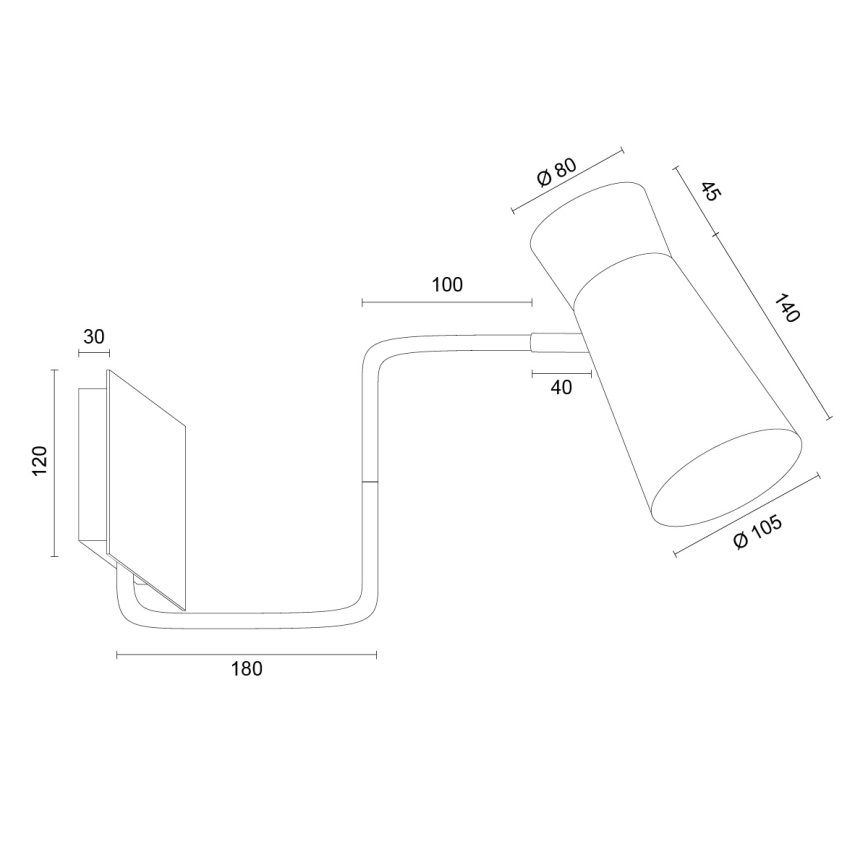 Argon 8884 - Lampada da parete LORD 1xE14/7W/230V dorata