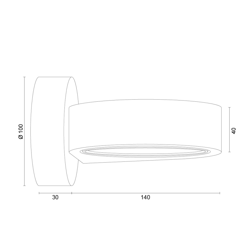 Argon 8900 - Applique da parete LOTUS 1xGX53/12W/230V nera