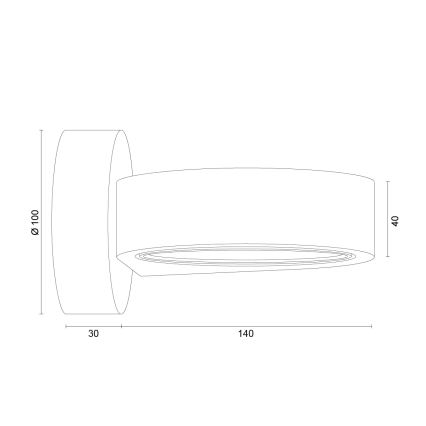 Argon 8902 - Lampada da parete LOTUS 1xGX53/12W/230V colore terracotta
