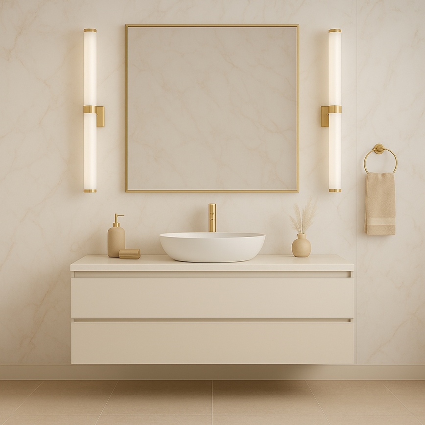 Argon 8926 - Illuminazione LED per specchio da bagno BATUMI LED/24W/230V 3000K IP44 oro