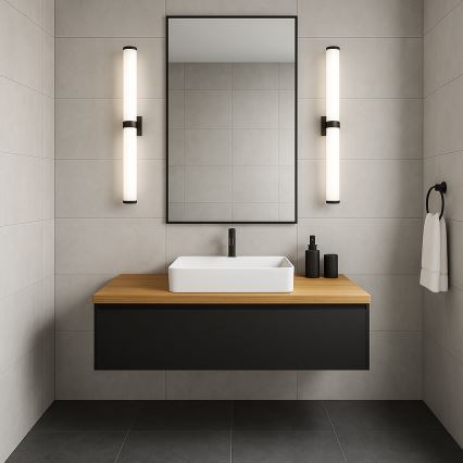 Argon 8927 - Illuminazione LED per specchio da bagno BATUMI LED/24W/230V 3000K IP44 nero