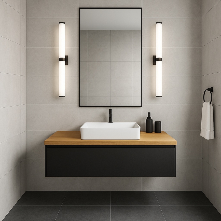 Argon 8927 - Illuminazione LED per specchio da bagno BATUMI LED/24W/230V 3000K IP44 nero