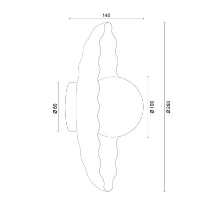 Argon 8934 - Lampada da parete BOLL 1xG9/6W/230V bianca