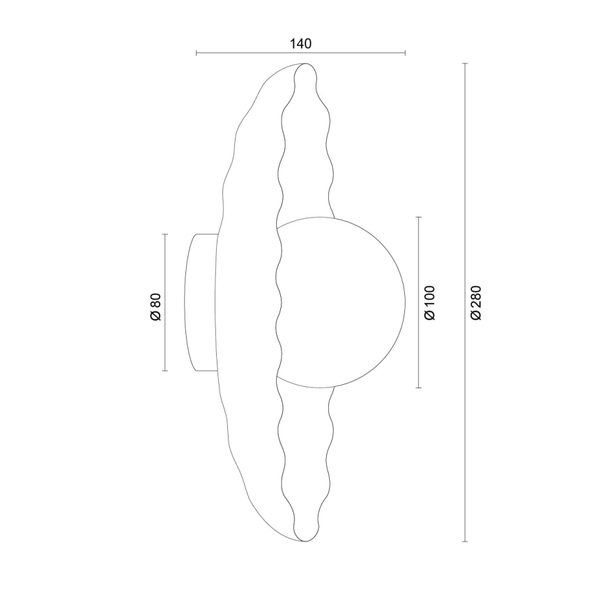 Argon 8934 - Lampada da parete BOLL 1xG9/6W/230V bianca
