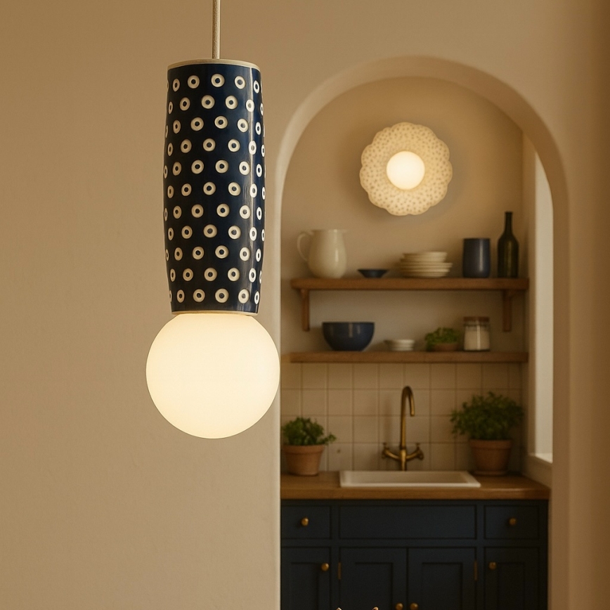 Argon 8937 - Lampada a sospensione con cavo BOLL 1xG9/6W/230V blu
