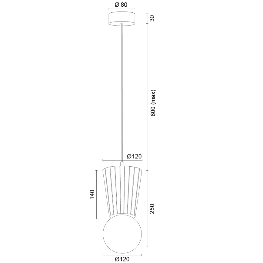Argon 8952 - Lampada a sospensione da bagno su cavo VOLANTE 1xG9/6W/230V IP44 marrone