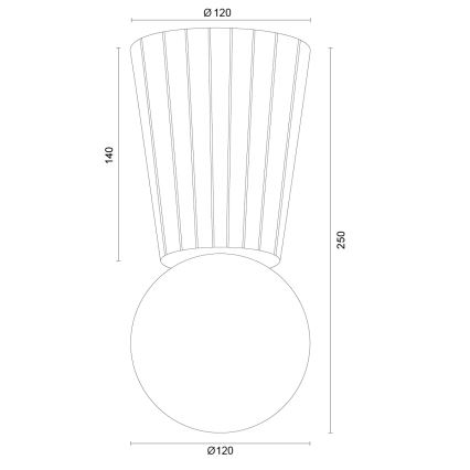 Argon 8974 - Plafoniera da bagno VOLANTE 1xG9/6W/230V IP44 Ø 12 cm marrone