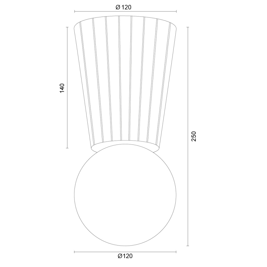 Argon 8974 - Plafoniera da bagno VOLANTE 1xG9/6W/230V IP44 Ø 12 cm marrone