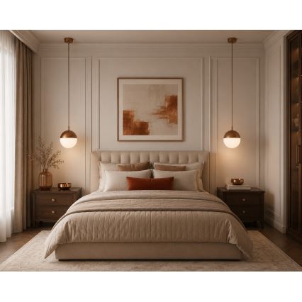 Argon 8998 - Lampada da esterno a sospensione su cavo LIV 1xE27/15W/230V IP44 marrone