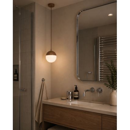 Argon 8998 - Lampada da esterno a sospensione su cavo LIV 1xE27/15W/230V IP44 marrone