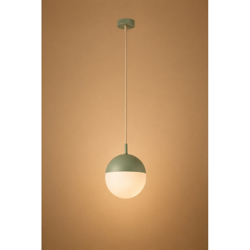 Argon 8999 - Lampada a sospensione da esterno su cavo LIV 1xE27/15W/230V IP44 verde