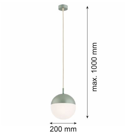 Argon 8999 - Lampada a sospensione da esterno su cavo LIV 1xE27/15W/230V IP44 verde