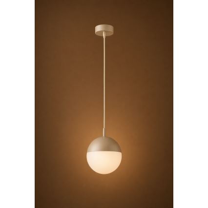 Argon 9001 - Lampada a sospensione per esterni su cavo LIV 1xE27/15W/230V IP44 beige