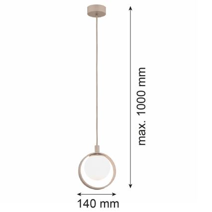 Argon 9003 - Lampada a sospensione SATUROS con cavo 1xG9/6W/230V