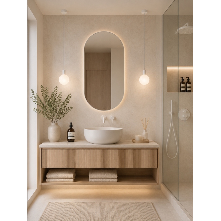 Argon 9004 - Lampada a sospensione per esterni ORE con cavo 1xG9/6W/230V IP44 bianco