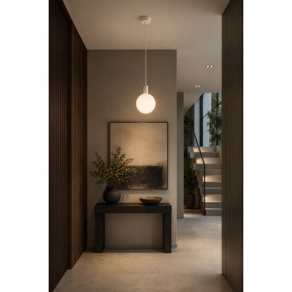 Argon 9004 - Lampada a sospensione per esterni ORE con cavo 1xG9/6W/230V IP44 bianco