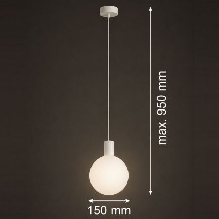 Argon 9004 - Lampada a sospensione per esterni ORE con cavo 1xG9/6W/230V IP44 bianco