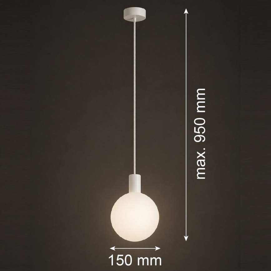 Argon 9004 - Lampada a sospensione per esterni ORE con cavo 1xG9/6W/230V IP44 bianco