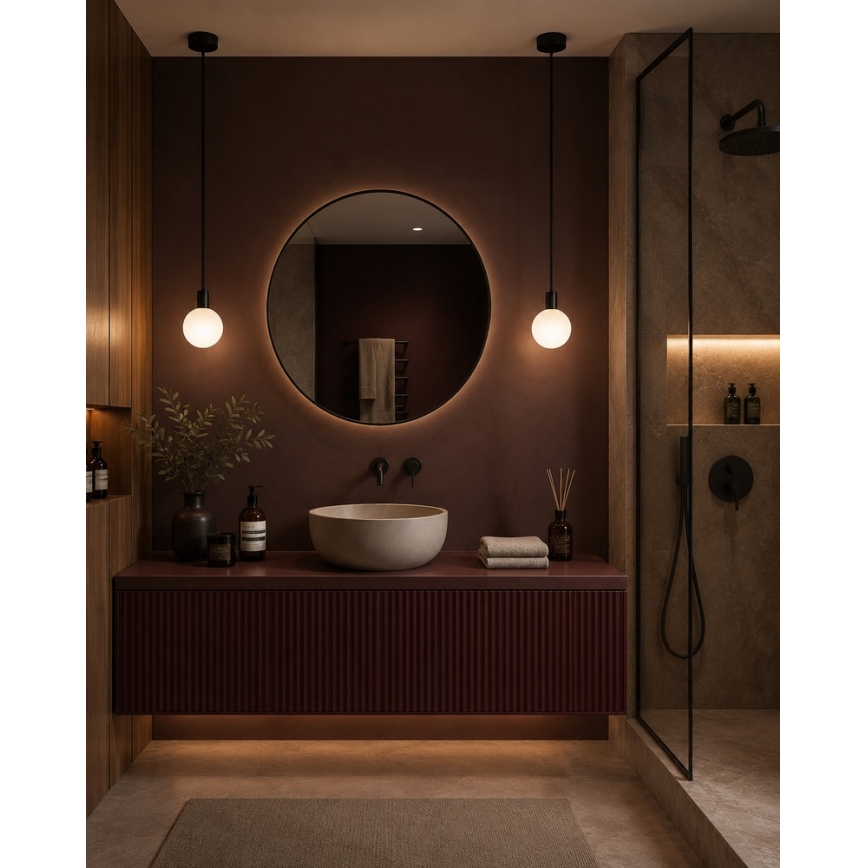 Argon 9005 - Lampada a sospensione per esterni con cavo ORE 1xG9/6W/230V IP44 nero