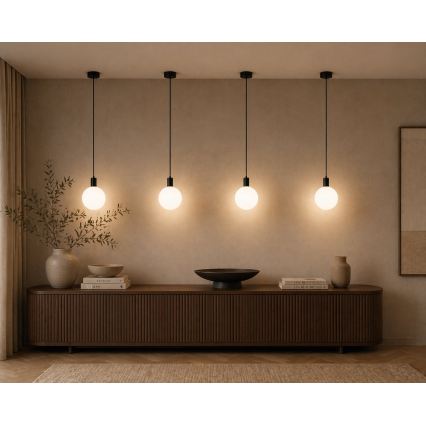 Argon 9005 - Lampada a sospensione per esterni con cavo ORE 1xG9/6W/230V IP44 nero