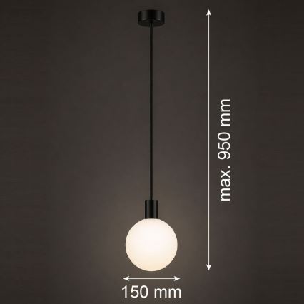 Argon 9005 - Lampada a sospensione per esterni con cavo ORE 1xG9/6W/230V IP44 nero