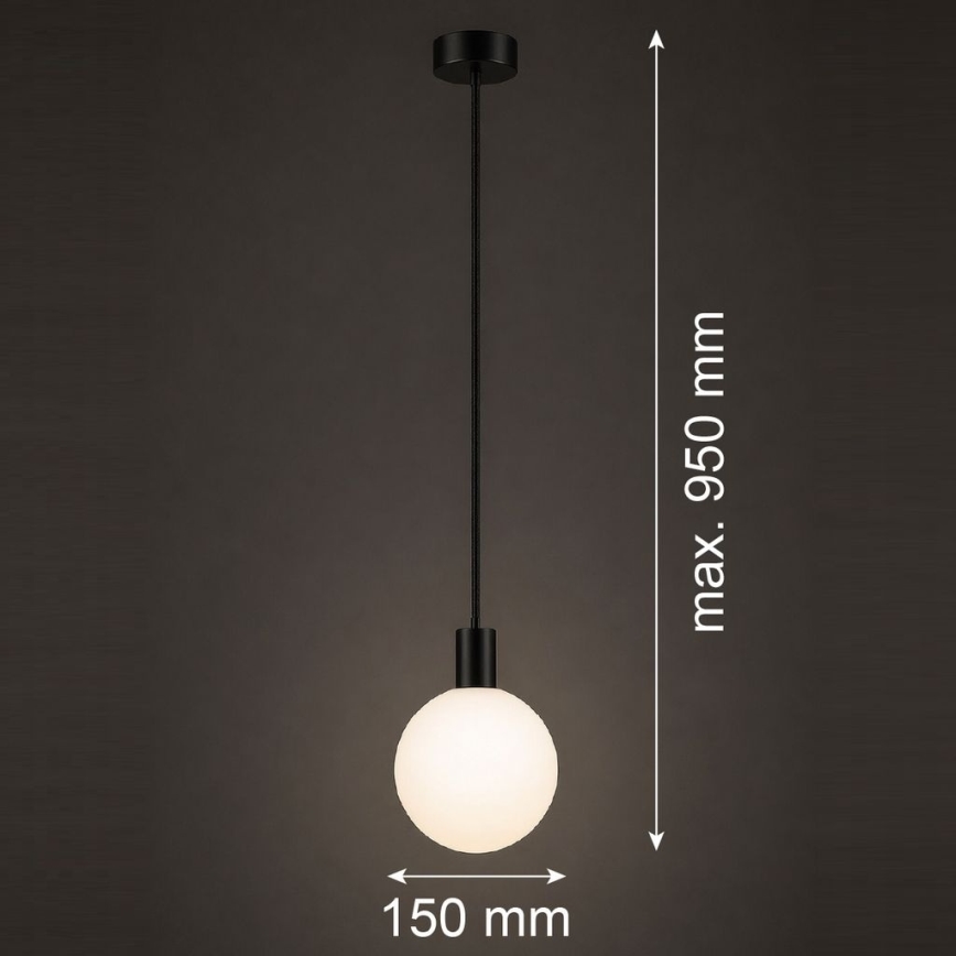 Argon 9005 - Lampada a sospensione per esterni con cavo ORE 1xG9/6W/230V IP44 nero
