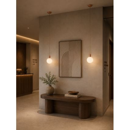 Argon 9006 - Lampada da esterno a sospensione con cavo ORE 1xG9/6W/230V IP44 in rame