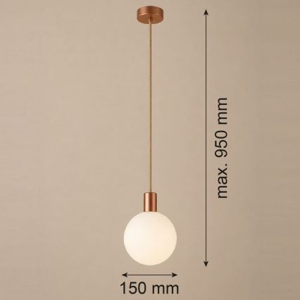 Argon 9006 - Lampada da esterno a sospensione con cavo ORE 1xG9/6W/230V IP44 in rame