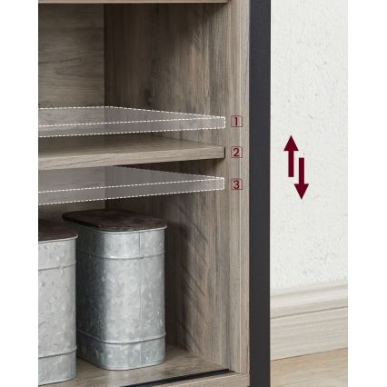 Armadietto con porte scorrevoli FIRA taupe/nero