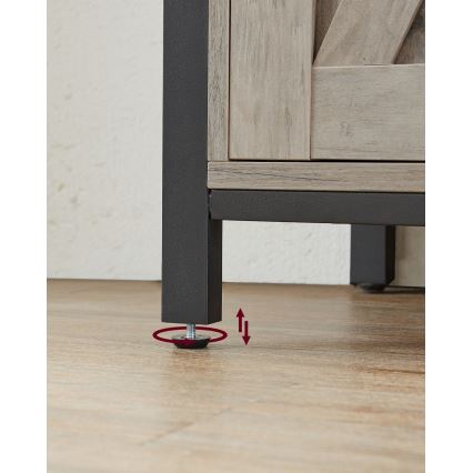 Armadietto con porte scorrevoli FIRA taupe/nero