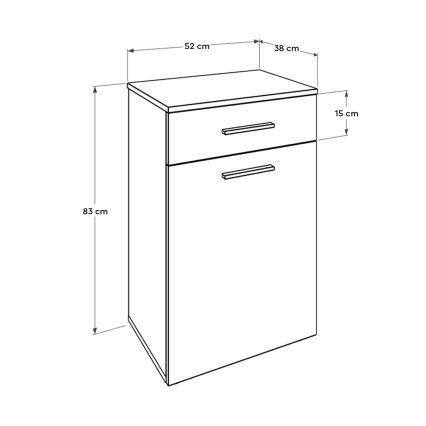 Armadietto da bagno 83x52 cm bianco