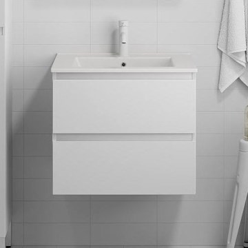 Armadietto da bagno con lavandino CONOR 61 cm bianco