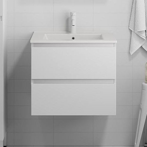 Armadietto da bagno con lavandino CONOR 61 cm bianco