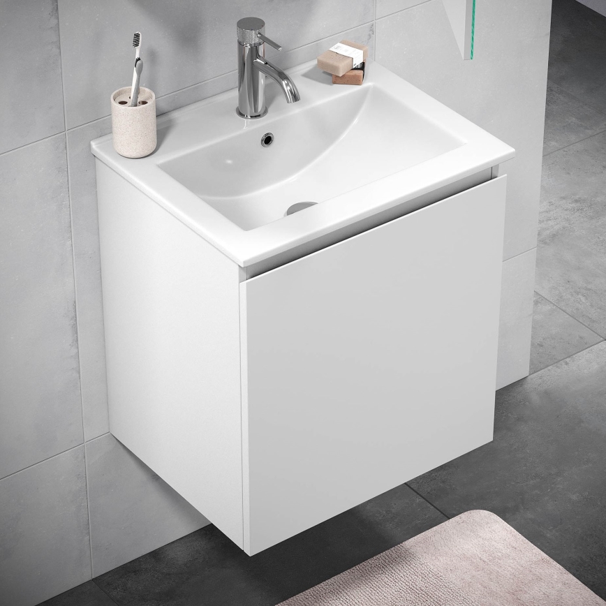 Armadietto da bagno con lavandino MARCO 51 cm bianco