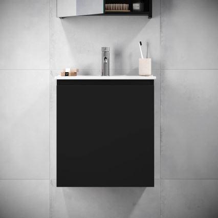 Armadietto da bagno con lavandino MARCO 51 cm nero