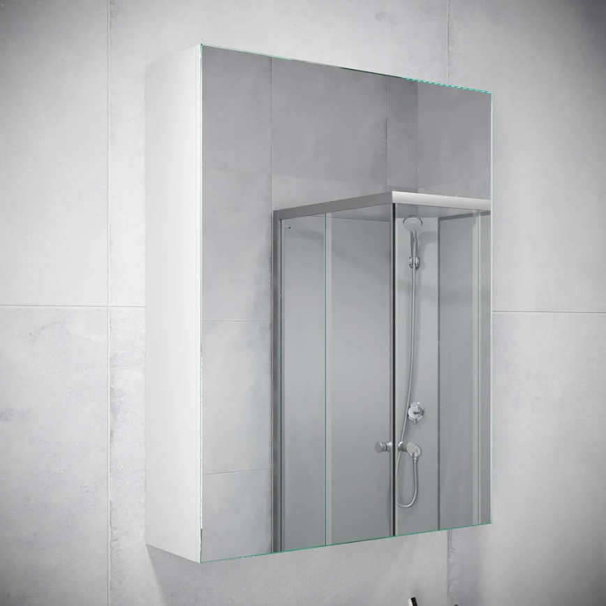 Armadietto da bagno con specchio KENWOOD 65x50 cm bianco