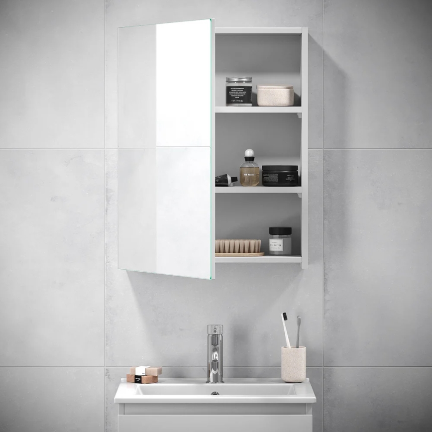 Armadietto da bagno con specchio KENWOOD 65x50 cm bianco