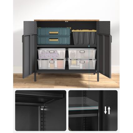 Armadietto FIRA nero/marrone