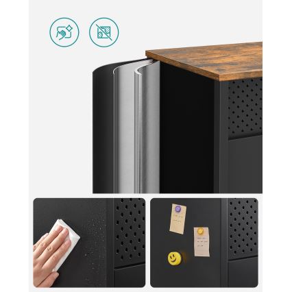 Armadietto FIRA nero/marrone