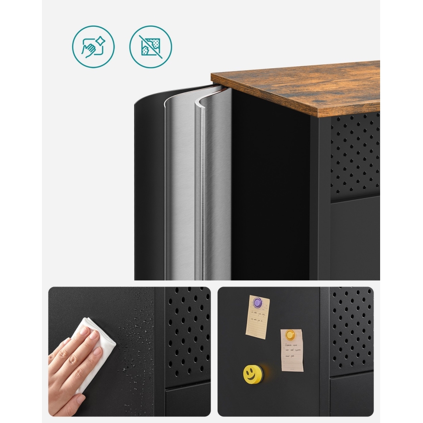 Armadietto FIRA nero/marrone