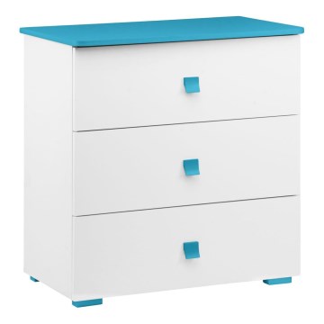 Armadietto PABIS 87x83 cm bianco/blu