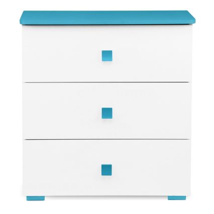 Armadietto PABIS 87x83 cm bianco/blu