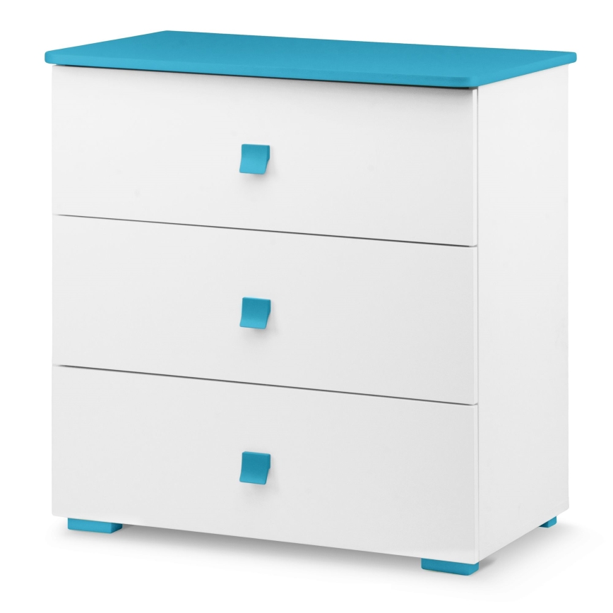 Armadietto PABIS 87x83 cm bianco/blu